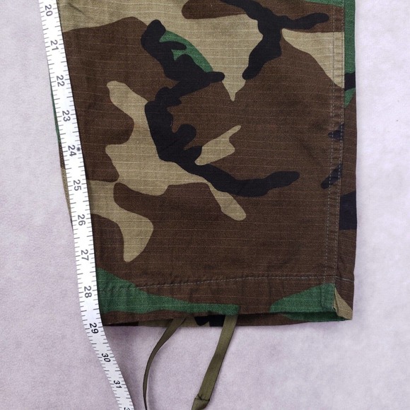 Vintage 90s Mens Camo Cargo Pant US Army 31x29 Button Up Uniform Trouser Ripstop - Picture 14 of 16